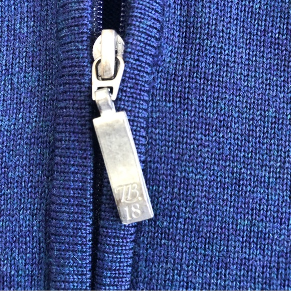 TOMMY BAHAMA 18 Golf Men 1/4 Zip Long Sleeve Pullover Knit Sweater M Merino Wool - Picture 8 of 10